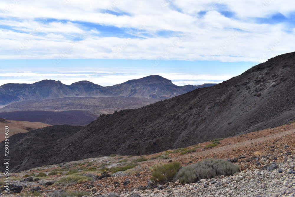 Obraz premium Hiking trail to the big famous volcano Pico del Teide in Tenerife, Europe