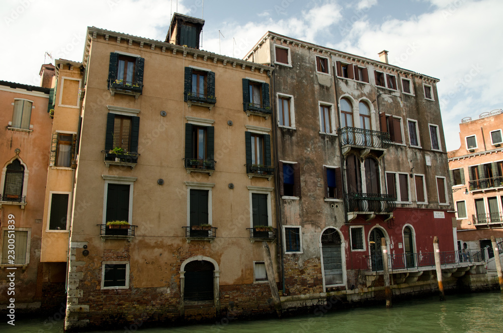 Scenic architecture along the Grand Canal at Dorsoduro, Venice