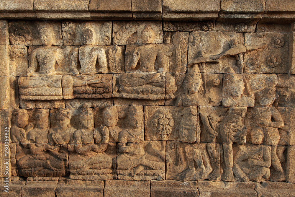 relief borobudur temple