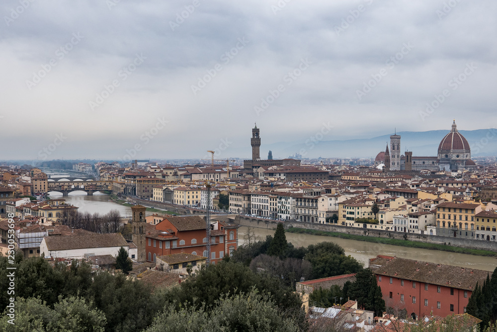 Panoramic  view of Florence from Piazzale Michelangelo