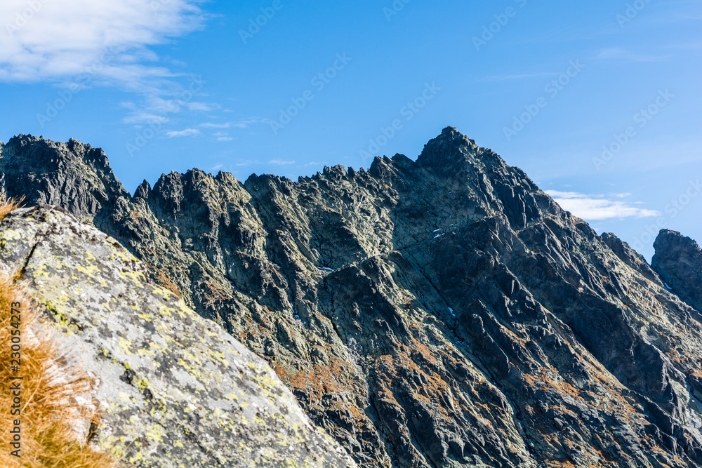 High Tatras, section of the Main Ridge, Slovakia. High Tatras, section of the Main Ridge, Slovakia.