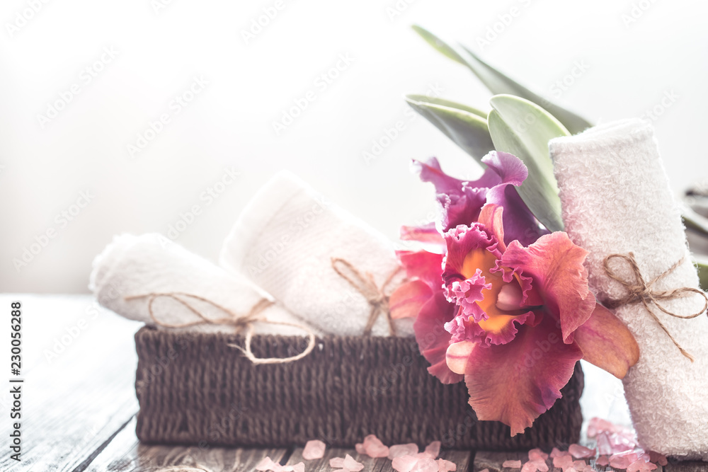 Spa items with orchid Spa items with orchid
