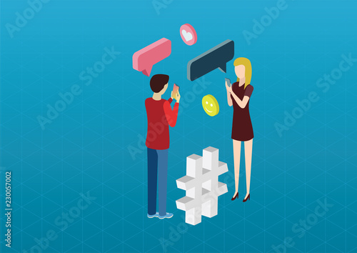 Messengers And Social Nertwork Concept