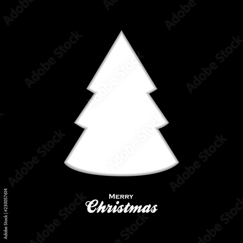 Christmas tree swithe silhouette and text photo