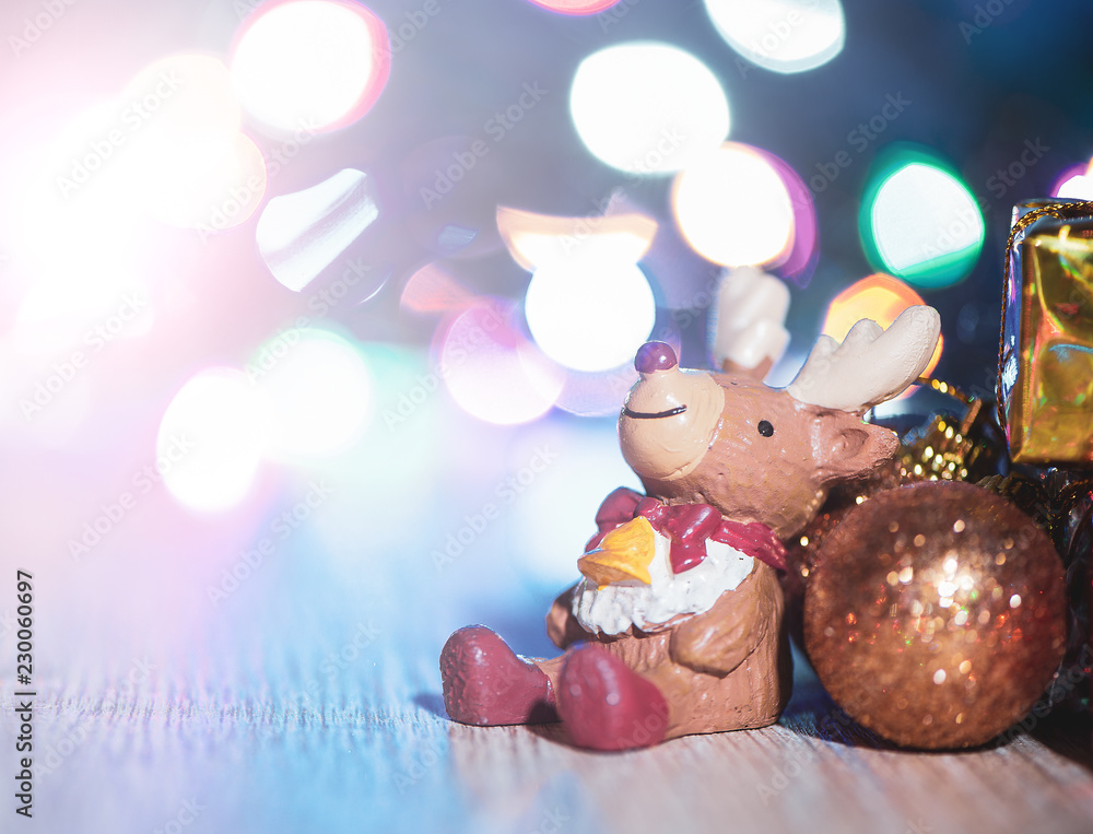 Beautiful Christmas decoration in blurry sparkle background, bokeh, close up, copy space (text space) Beautiful Christmas decoration in blurry sparkle background, bokeh, close up, copy space (text space)