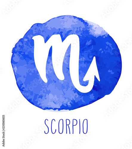 Scorpio hand drawn Zodiac sign