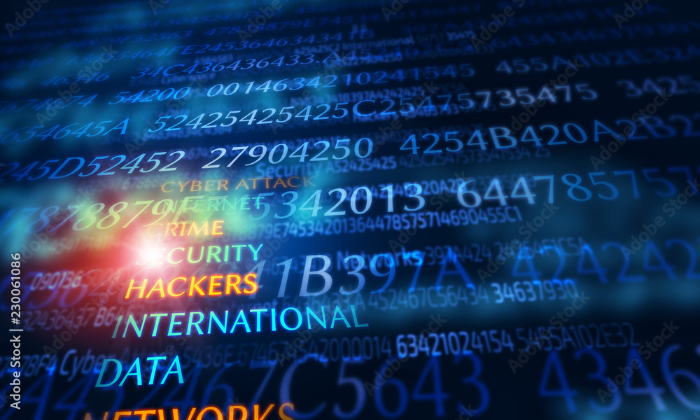 Obraz premium Computer hacking concept