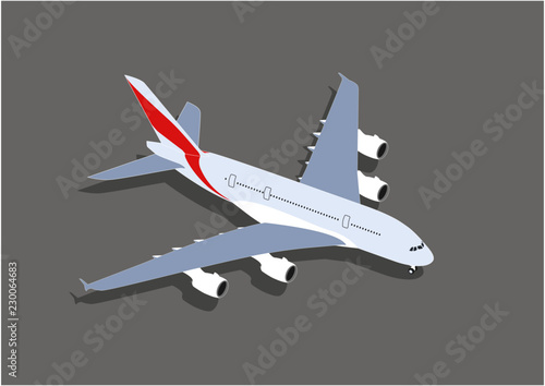 airplane flat design vector illustration
