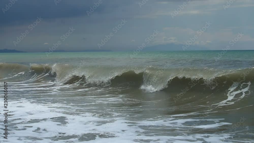 Sea waves spry spume slow motion Sea waves spry spume slow motion