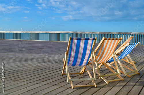 Deck Chairs on Pier Decking © KEITHREILLY