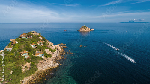 View on shark island Koh Tao Thailand.