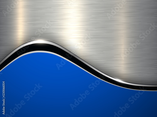 Elegant metallic background, silver blue vector design.
