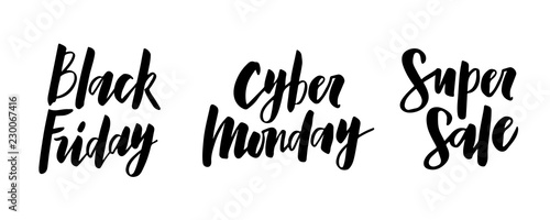 Black Friday Sale hand drawn lettering typography