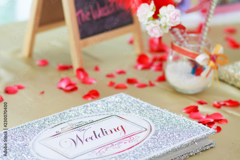 Hand writing wedding notebook for well wishers. Hand writing wedding notebook for well wishers.