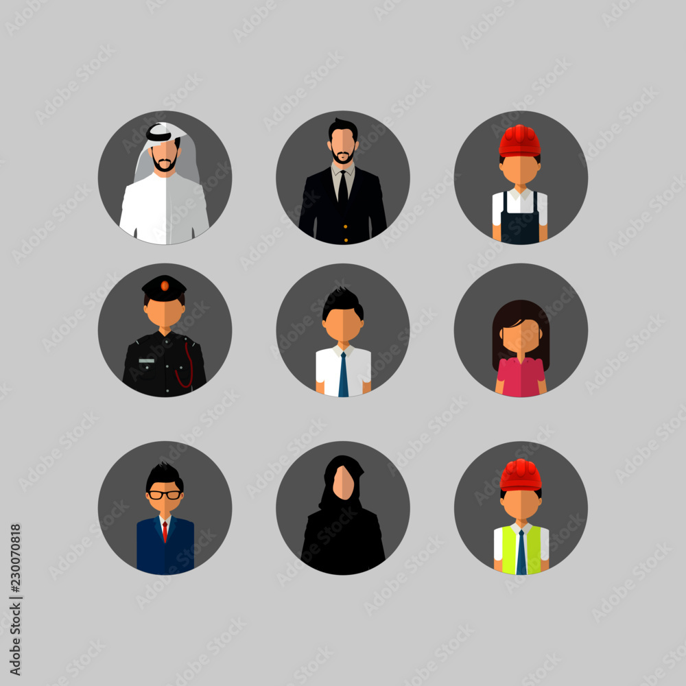 different employee character...vector illustration set different employee character...vector illustration set