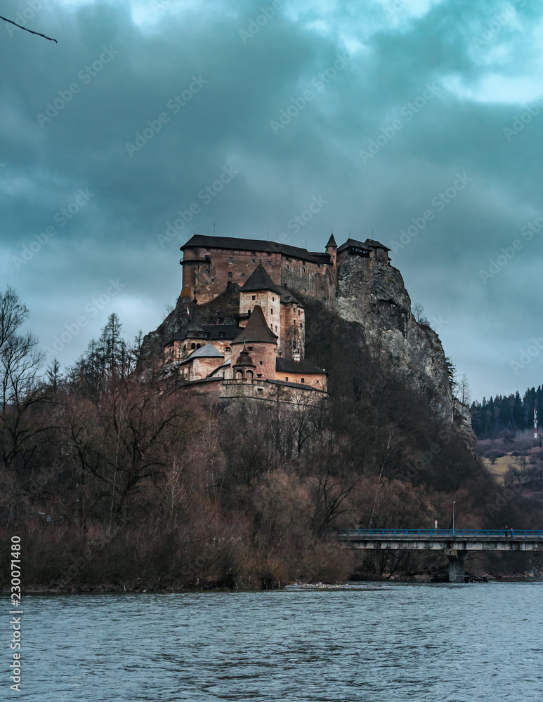 Medieval Orava Castle in Oravský Podzámok village, Slovakia