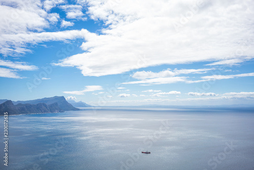 Aerial view of coastline of the Cape Peninsula  South Africa
