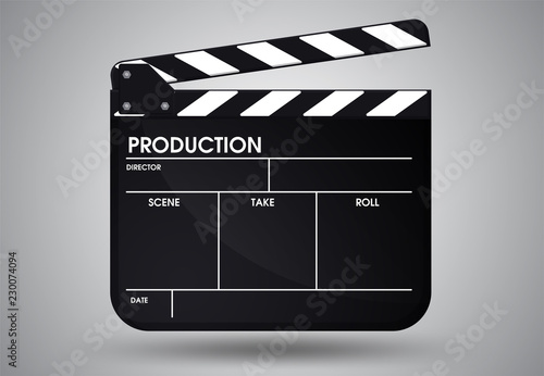 Slate of director film Collection. Illustration Vector EPS10.