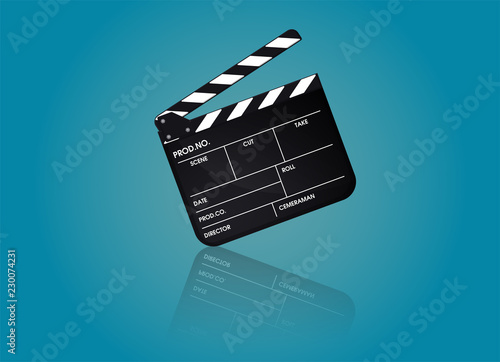 Slate of director film Collection. Illustration Vector EPS10.