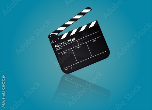 Slate of director film Collection. Illustration Vector EPS10.