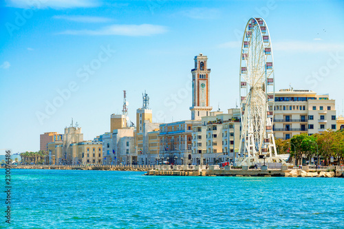 Ferris wheel on the waterfront of Bari, region of Apulia, Italy.