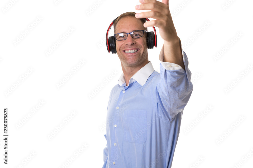 young boy with blue shirt and cheerful short hair glasses with white background young boy with blue shirt and cheerful short hair glasses with white background