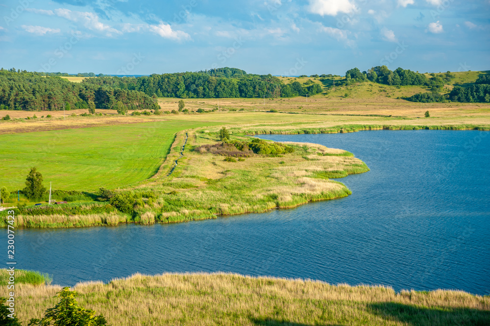 Landscape at the canal Baaber Bek in Baabe-Moritzdorf