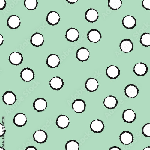 turquoise background pastel white circles with black stroke. gentle baby colors. mock wrapping paper decor