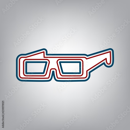 Modern glass sign. Vector. Dark red, transparent and midnight gr