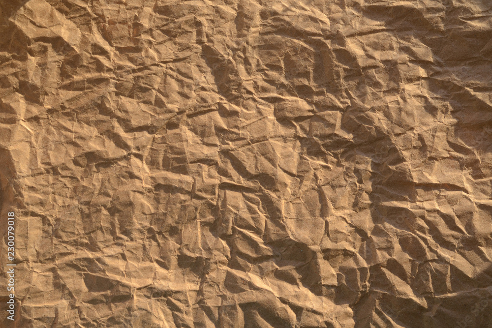 Crumpled brown wrapping paper. Crumpled brown wrapping paper.