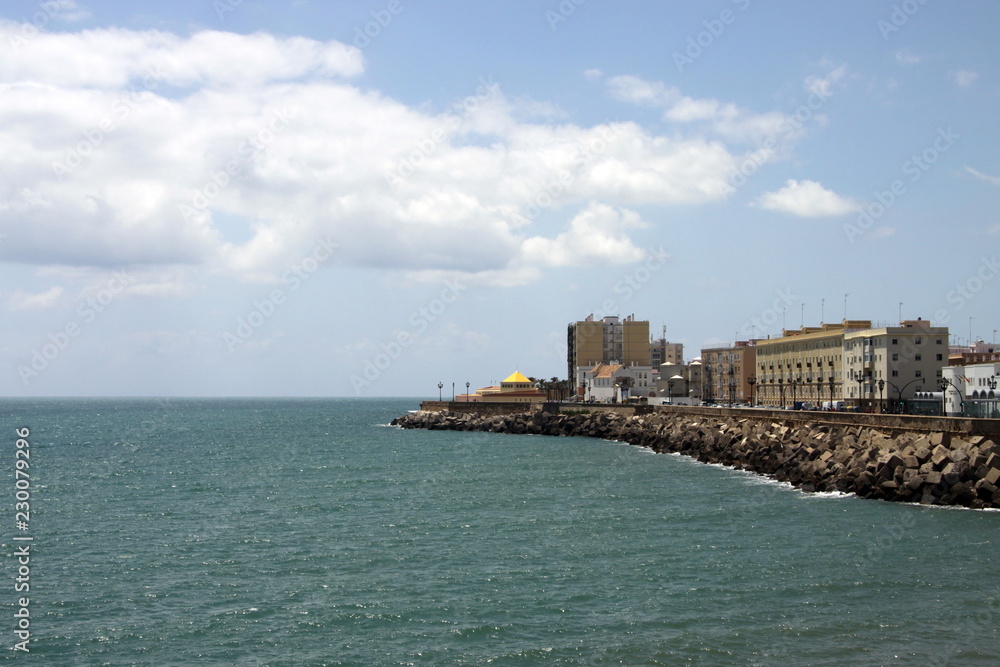 View of the ancient sea city of Cadiz