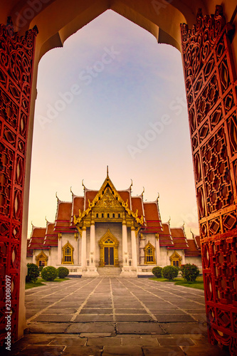 Wat Benchamabophit ,marble temple one of bangkok thailand capital landmark © stockphoto mania