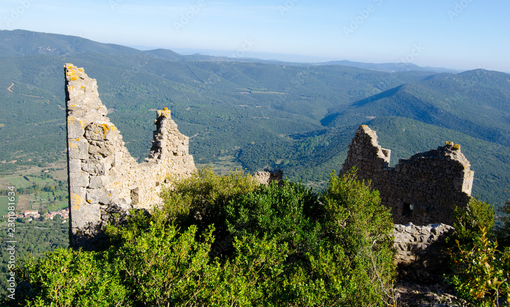 Chateau de Peyrepertuse in Okzitanien in Frankreich
