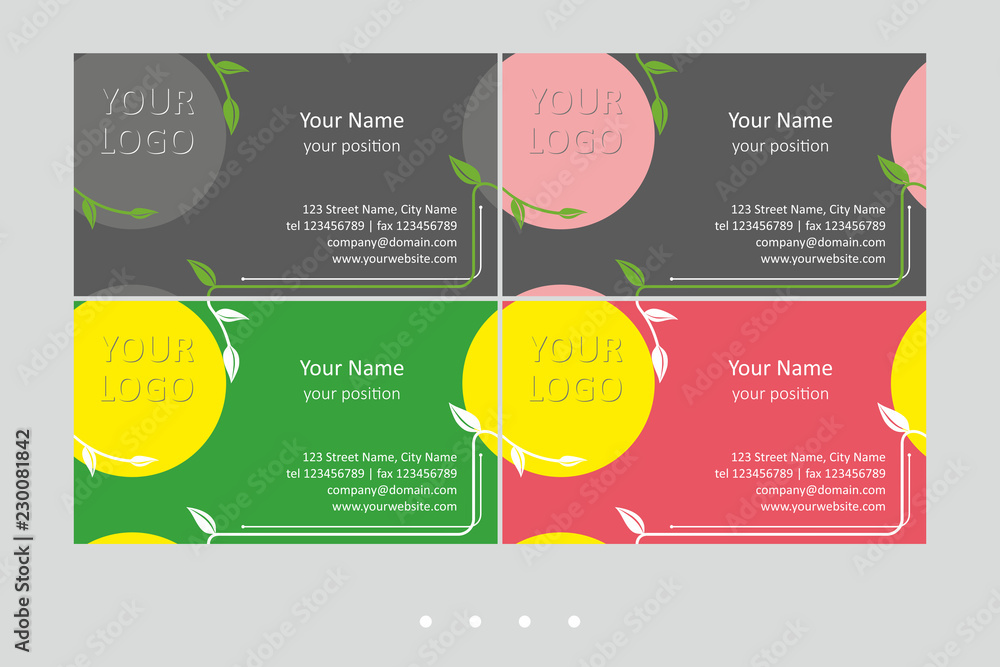 Vivid business card vector floral templates set. Universal decorative geometric floral seamless design in pale colors on the dark background - just place your text. Available in EPS - CMYK - Calibri Vivid business card vector floral templates set. Universal decorative geometric floral seamless design in pale colors on the dark background - just place your text. Available in EPS - CMYK - Calibri