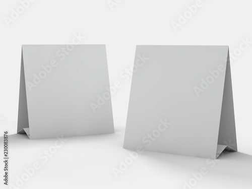 Mock up menu frame on table. 3D