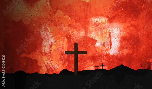 Religious Crucifix Sunset