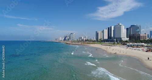 Tel Aviv Israel seacost skyline © Avishay