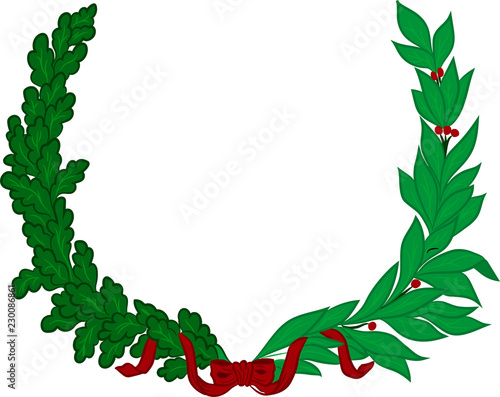 Laurel and oak branches