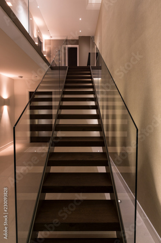 Glass Edged Floating Staircase