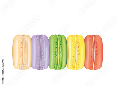 Tasty macaron. vector illustration