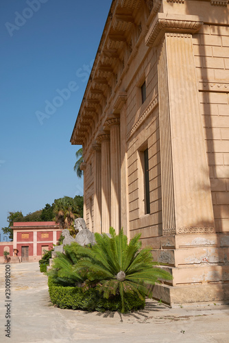 Palermo, Italy - September 06, 2018 : View of the Gymnasium of Palermo Botanical Gardens