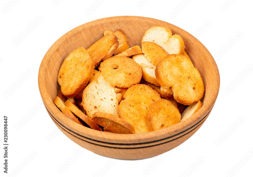 Bruschetta crackers in a bowl Bruschetta crackers in a bowl