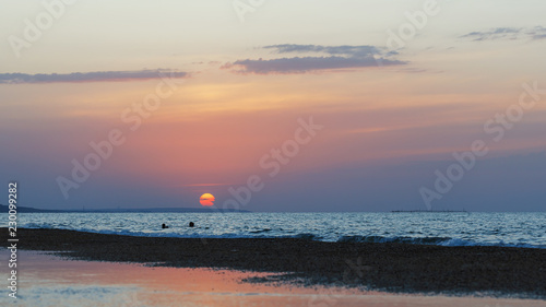 Seascape with a beautiful sunset © Sergey Chayko