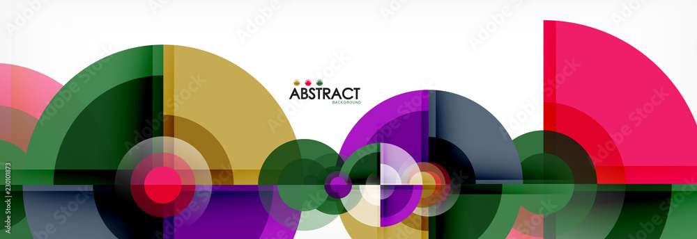 Fototapeta premium Circle abstract background