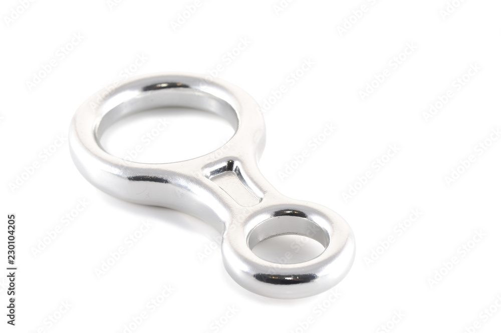 Climber gears safety rope knot figure eight Climber gears safety rope knot figure eight