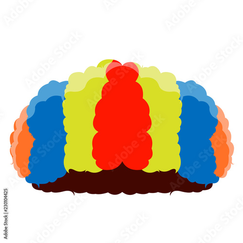 Isolated clown hair image. Vector illustration design