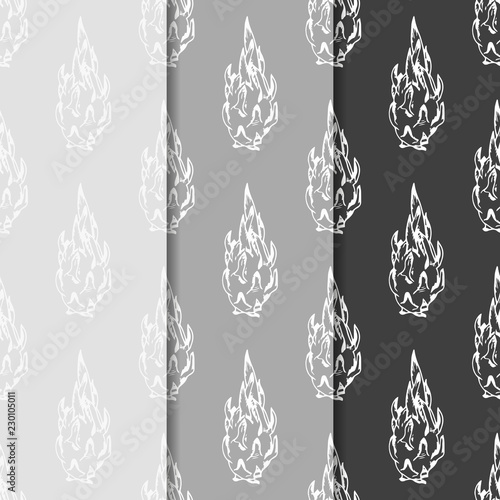 pitaya, pitahaya tropical fruit seamless pattern