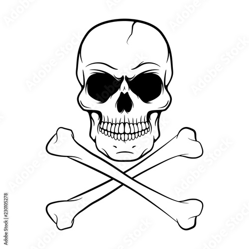 Vector Skull Design - Design Element For Logo, Label, Emblem, Sign, Tee.