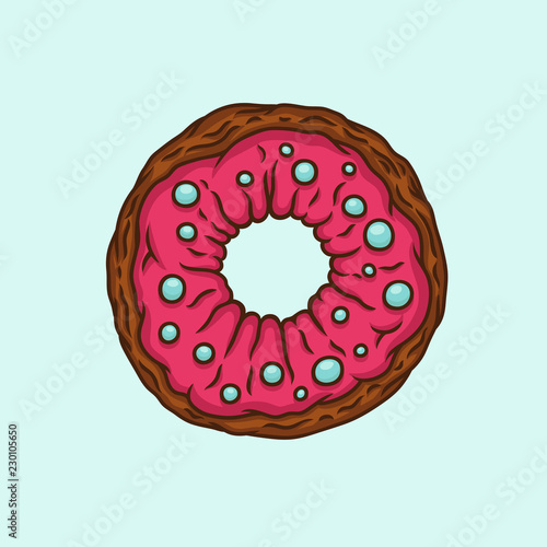 Vector illustration of a donut
