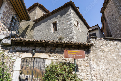 Mansion of Patriarch Gregory V. in Dimitsana village, a popular winter destination in mountainous Arcadia in Peloponnese, Greece